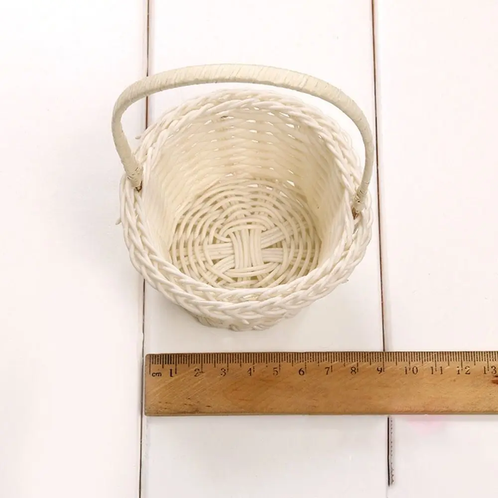 Beautiful Hand Made Flower Storage Basket Hand-Woven 3 Shapes Wicker Flower Basket Shopping Storage Hamper Basket - Image 2