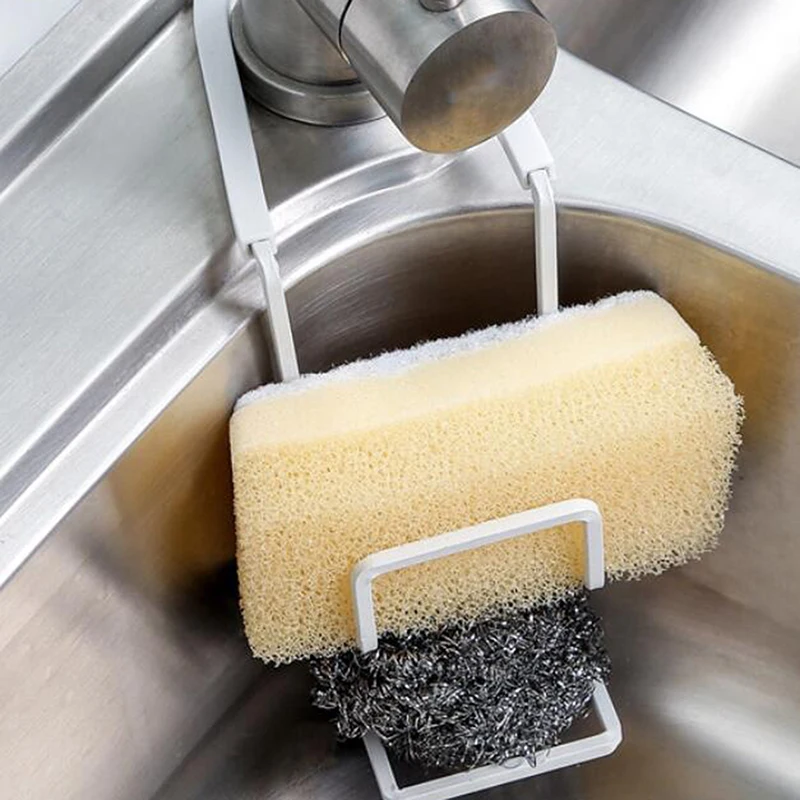 1/2pcs Stainless Steel Sink Sponges Holder Self Adhesive Drain Drying Rack Kitchen Wall Hooks Accessories Storage Organizer - Image 10