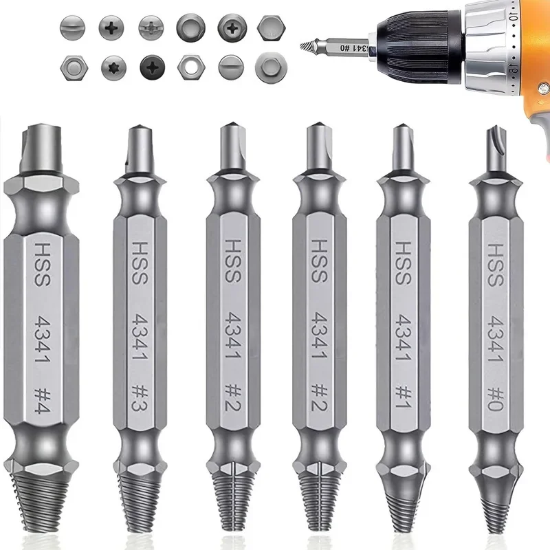 Damaged Screw Extractor Set HSS Drill Bit Stripped Broken Remover Small Easily Quickly Take Out Kit Easy Demolition Power Tools - Image 4
