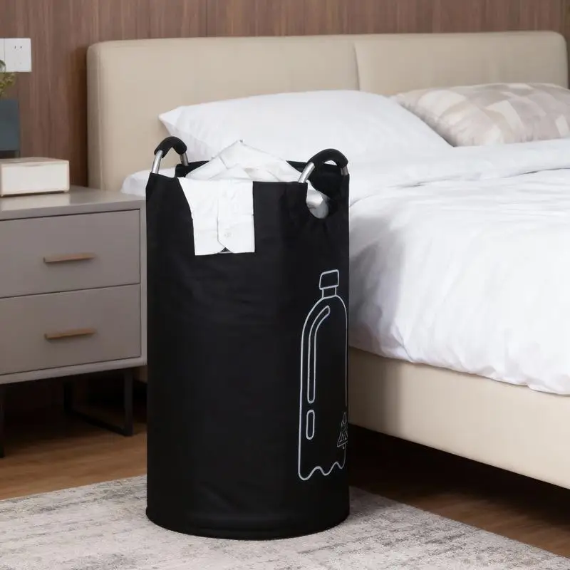 Big Space 82L Bottle Collection Basket with Comfortable Aluminum Handle, Folding Waste Bottle Storage, Recycling Bin. - Image 9