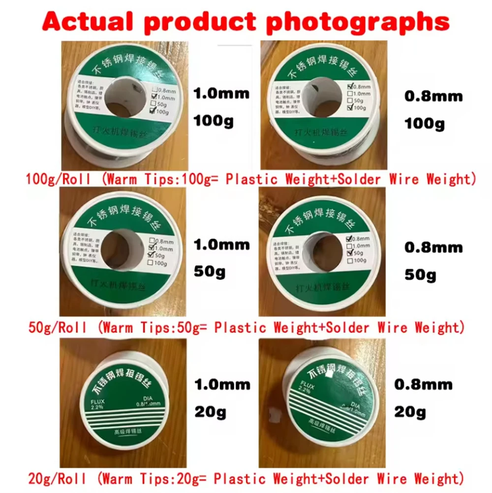 0.8mm 1.0mm 20g 50g 100g Soldering Tin Wire Tin Melt Rosin Core Solder Soldering Wire Roll No-clean FLUX 2.0% - Image 8