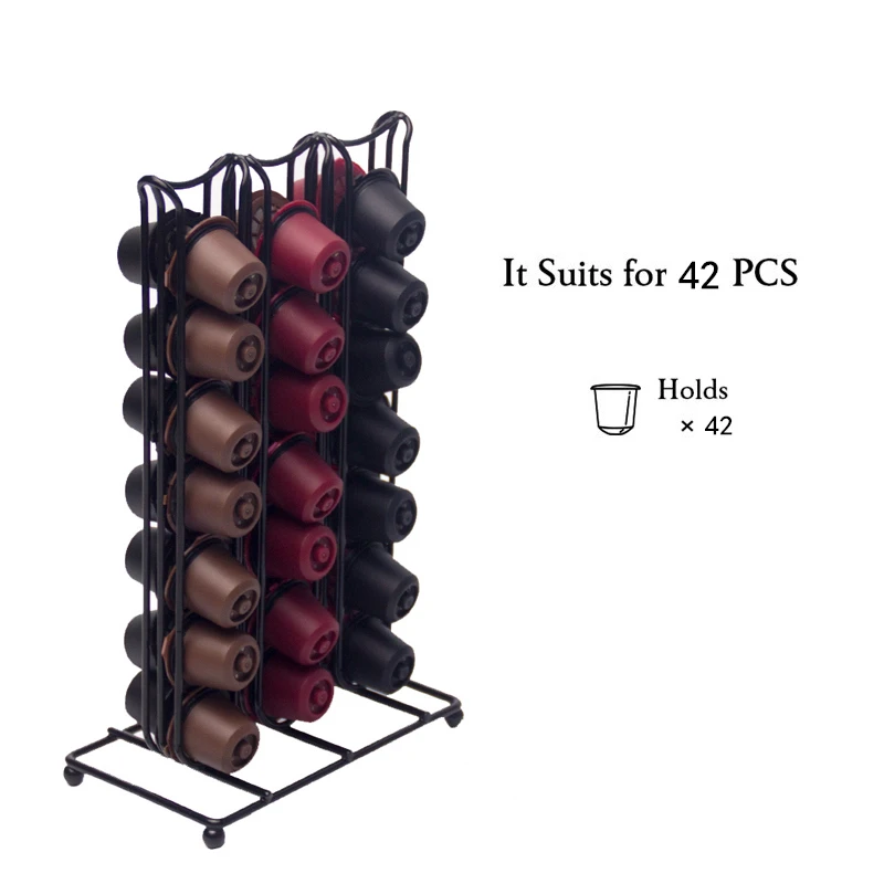 LMETJMA 360-degree Rotation 24 Dolce Gusto Coffee Capsule Holder Coffee Capsule Stand Coffee Capsule Storage Rack JT222 - Image 2