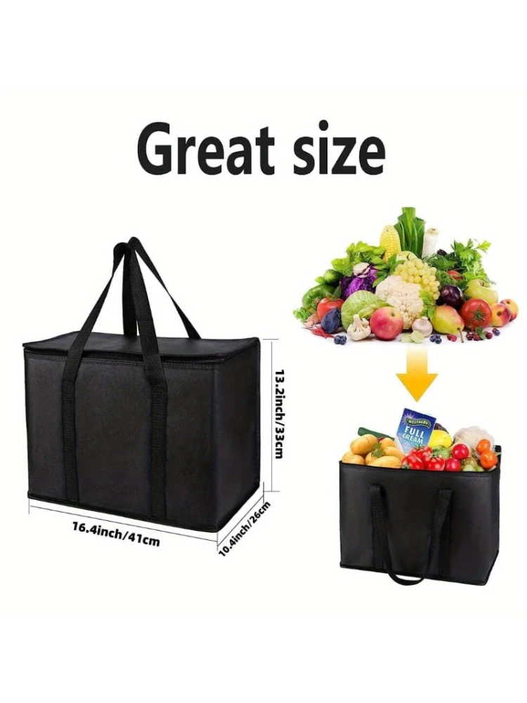 Large Insulated Storage Basket with Lid, Foldable Shopping Cooler Box, Multifunctional Portable Basket for Beach Holiday Party - Image 7