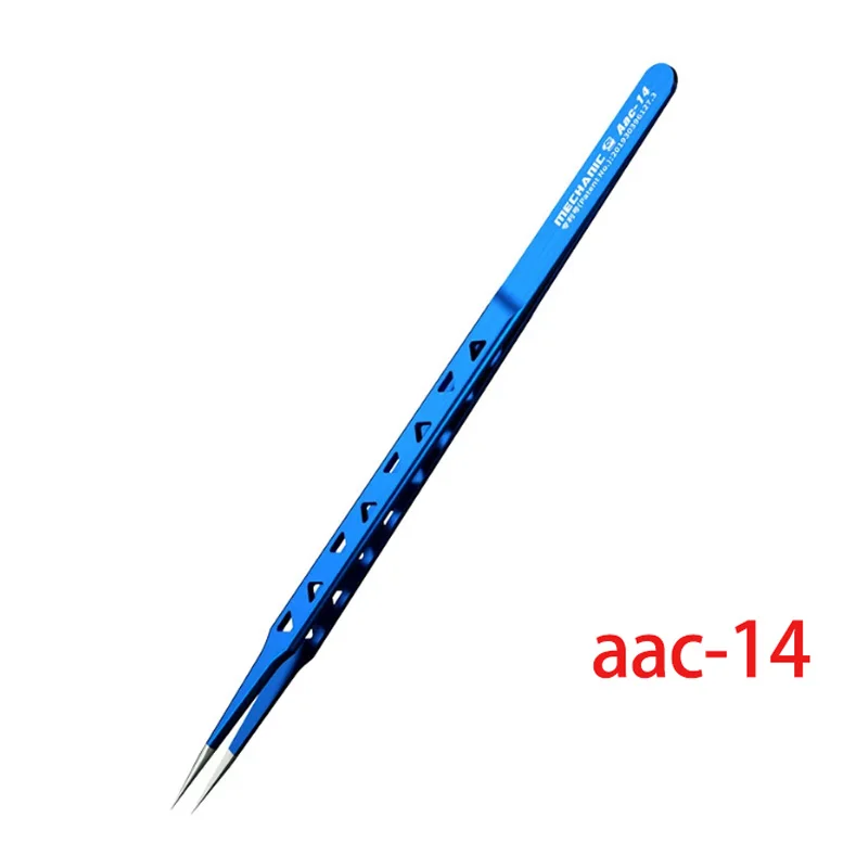MECHANIC Aac-14/15 High Precision Stainless Steel Tweezers Hole Heat Dissipation for Phone Repair Flying Wire Spot Welding Clip - Image 6