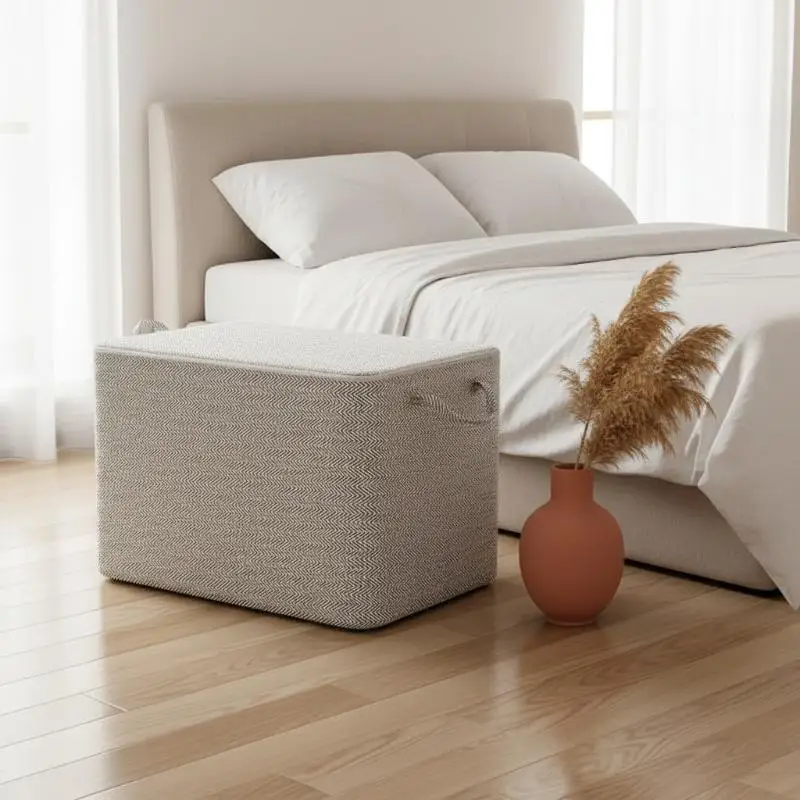 Large Capacity Clothes Storage Box 220L with Lid Organizer Bag for Laundry Basket Home Closet Bedroom Storage Solution - Image 5
