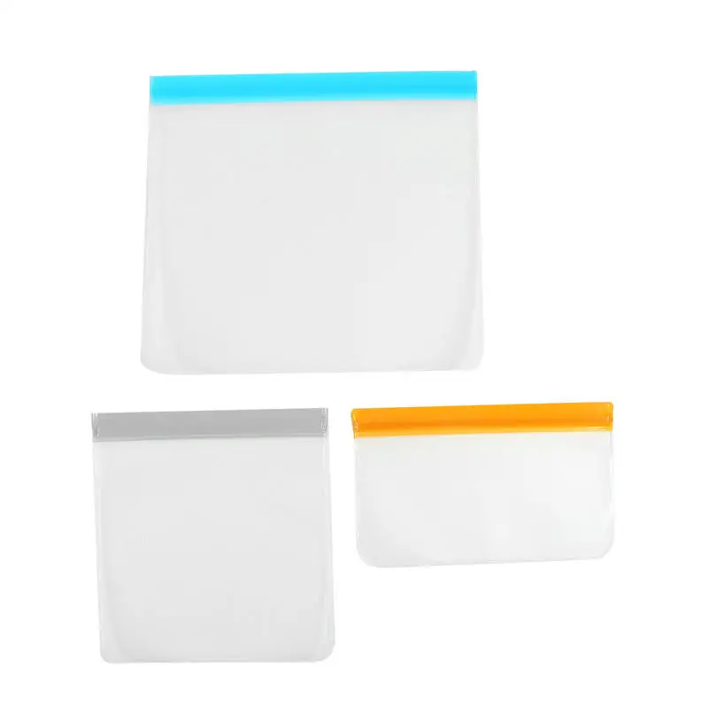 Thickened PEVA Food Bag Reusable Freezer Bag Food Storage Bags Ziplock Leakproof Fresh Snack Bag Food Grade Lunch Bag for Fridge - Image 19