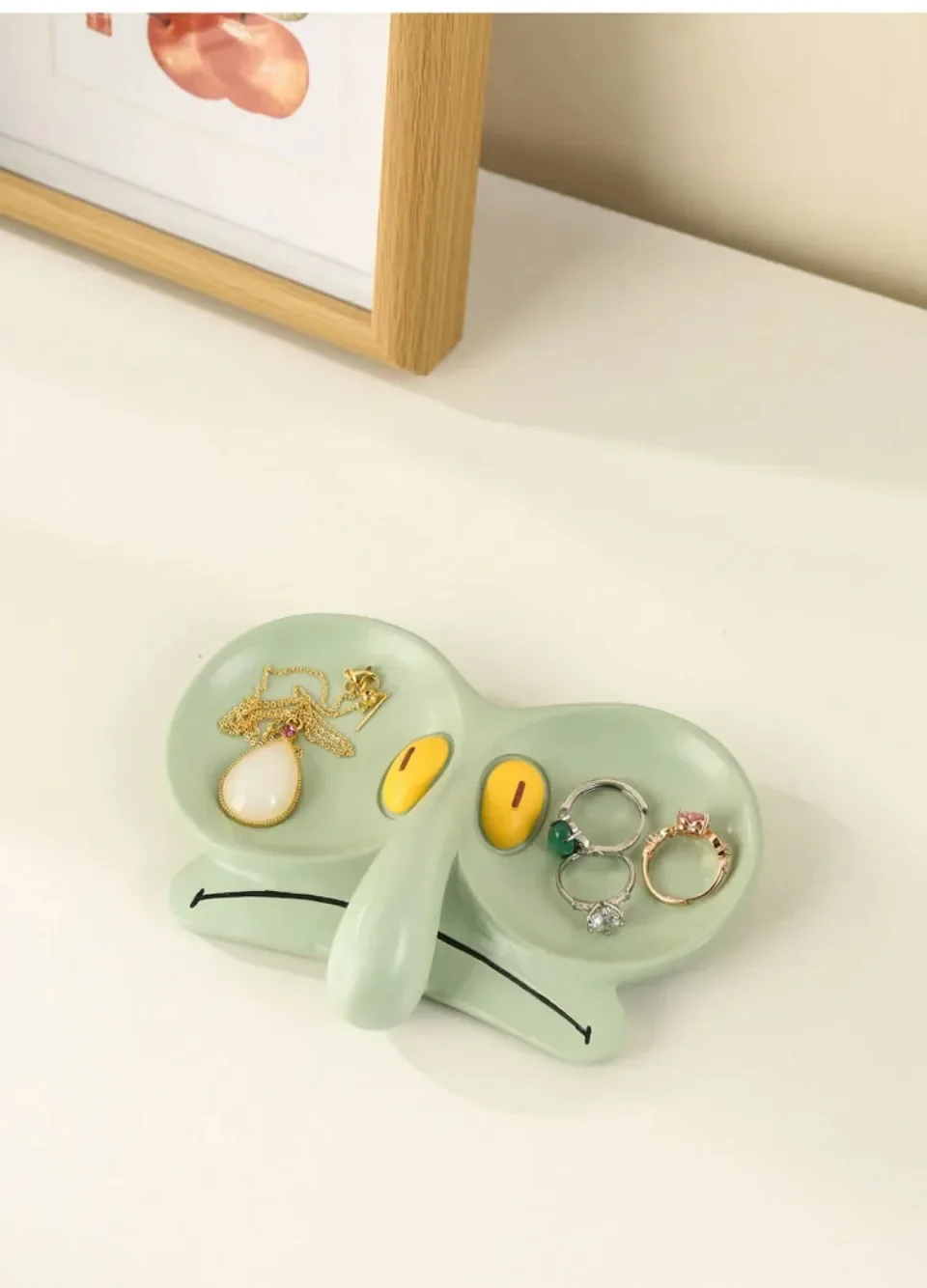 Cartoon Tray Sponges Baby Octopus Brother Glasses Frame Jewelry Box Storage Tray Decoration Cute Office Desktop Decorative Tray - Image 14