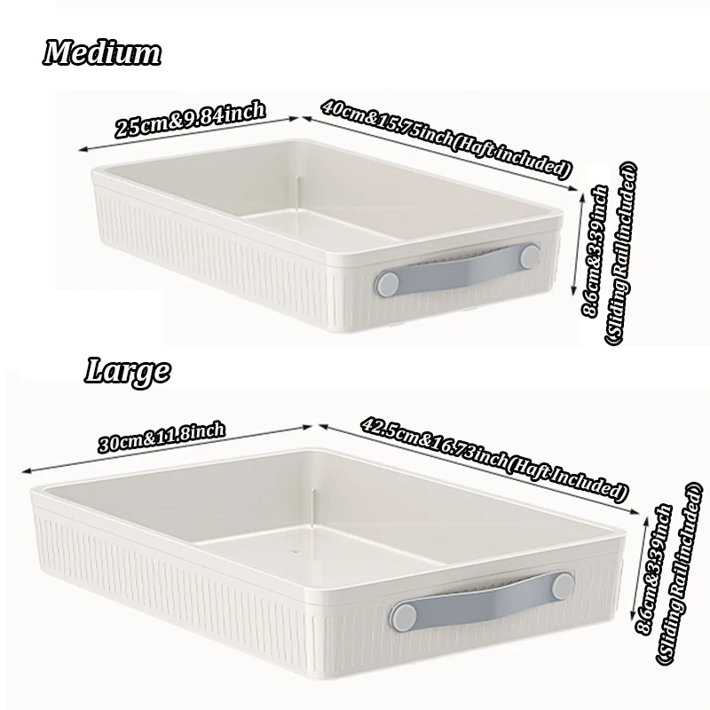 Kitchen Sliding Drawer with Slide Rail Cabinet Clothes Spice Dish Bowl Storage Rack Pull Out Cabinet Organizer Tray With Handle - Image 6