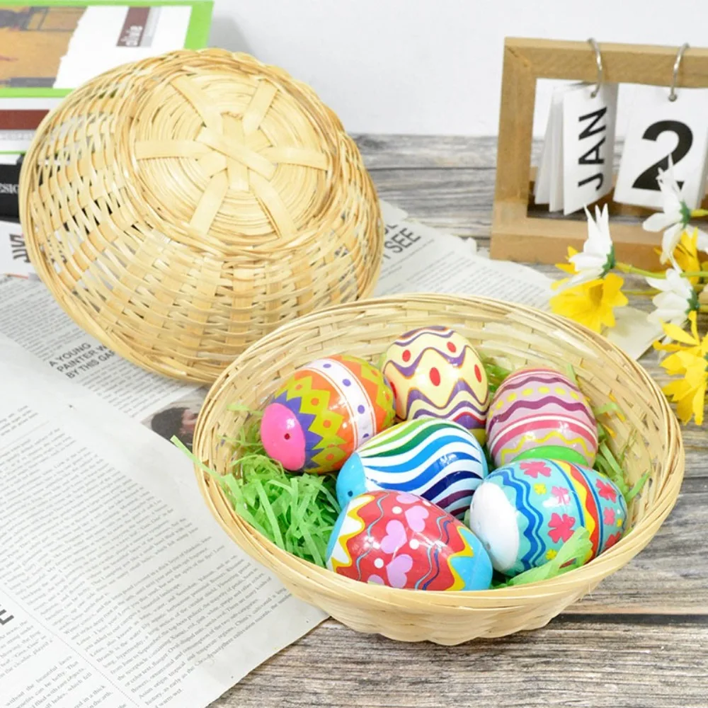 Vegetable Food Storage Basket Bread Fruit Round Dustpan Decorative Woven Basket Desktop Decoration Egg Basket - Image 21