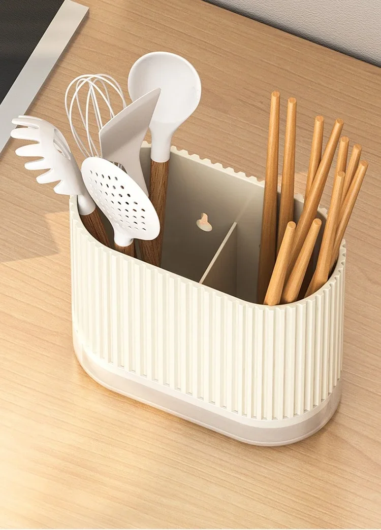 Household Kitchen Wall Mount Chopsticks Holder Drain Dry Utensil Organizer No Drill Kitchen Countertop Storage for Spoon Fork - Image 20