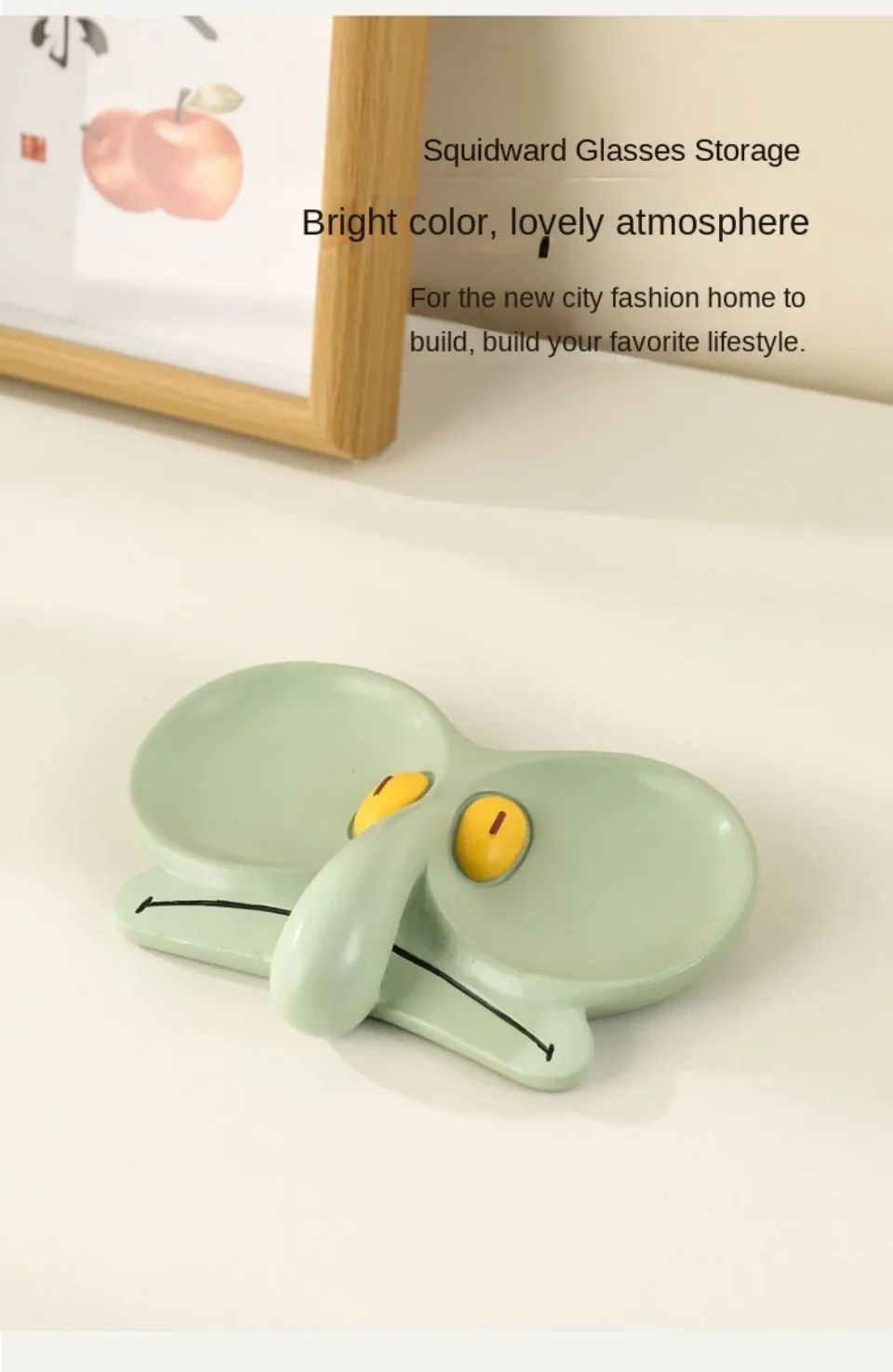 Cartoon Tray Sponges Baby Octopus Brother Glasses Frame Jewelry Box Storage Tray Decoration Cute Office Desktop Decorative Tray - Image 16