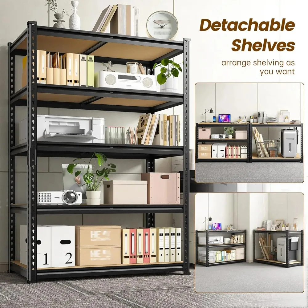 5-Tier Metal Storage Shelves 1980LBS Capacity Adjustable Pantry Shelving Unit for Kitchen And Pantry Organization Customized - Image 4