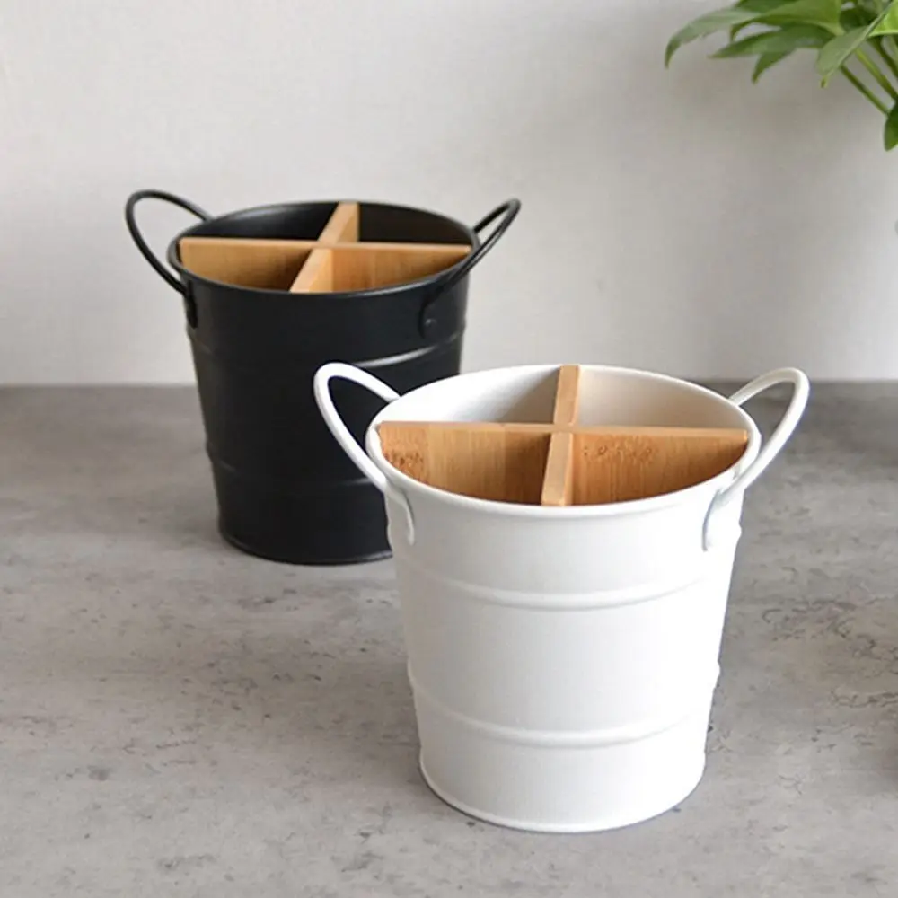 Separate Kitchenware Cooking Tool Storage Shelf Cutlery Organizer Bamboo Tableware Holder Spoon Stand Chopstick Holder - Image 3