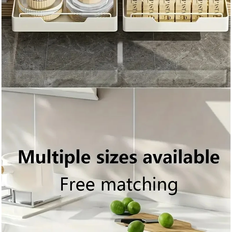New Kitchen Storage Rack with Slide Rails Pull-out Kitchen Drawer Type Storage Tray Spice Box Storage Rack Cabinets Organizer - Image 36