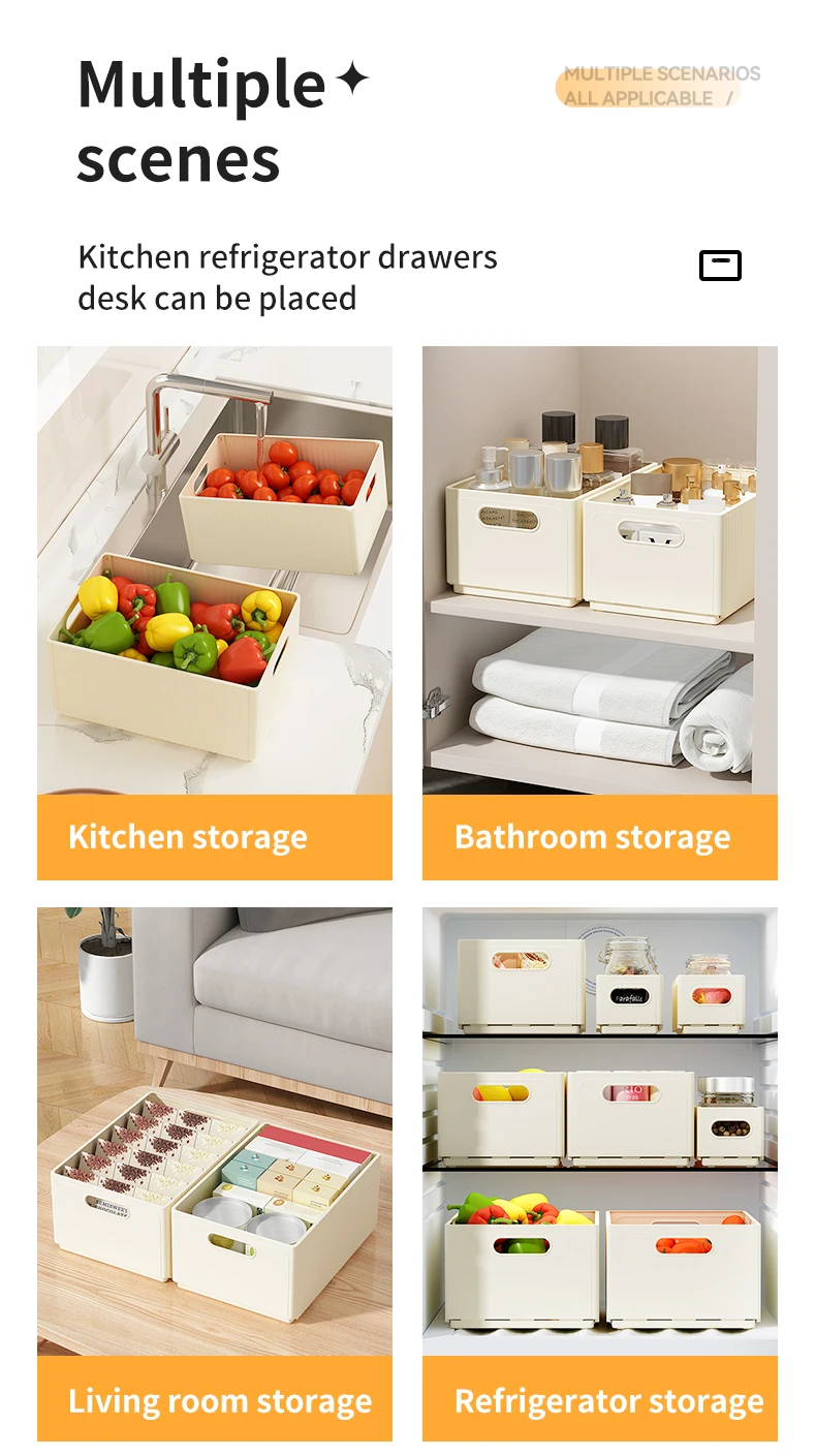 WORTHBUY Multi-functional Foldable Plastic Storage Box Kitchen Storage Organization Seasoning Jar Organizer Box Food Contianer - Image 30