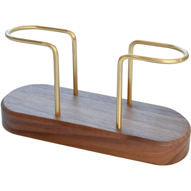 HeMu Walnut Wood & Brass 2-in-1 Napkin Holder with Toothpick Dispenser – Elegant Table Organizer for Kitchen, Dining Room & Cafe - Image 7