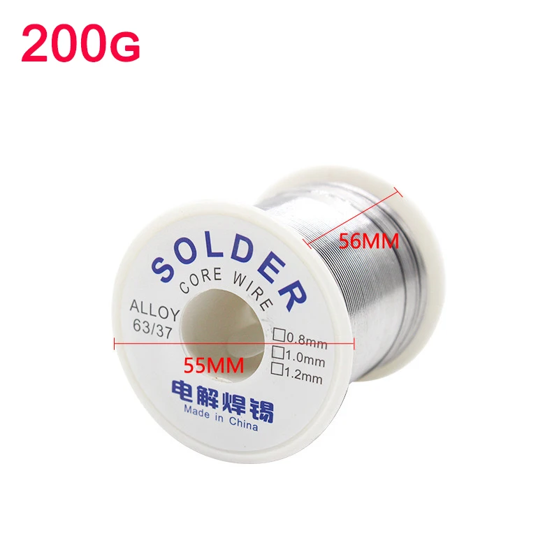 50g-200g Rosin Core Tin Solder Wire 63/37 Solder Wire Dia 0.8MM/1.0MM High Purity Fusible Tin Easy Melt Wire Circuit Repair - Image 10