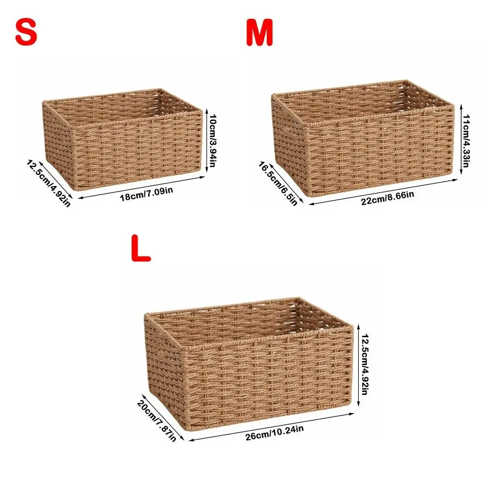 New Large Capacity Woven Storage Basket Handmade Reusable Clothing Storage Basket Snack Sundries Organizer - Image 6