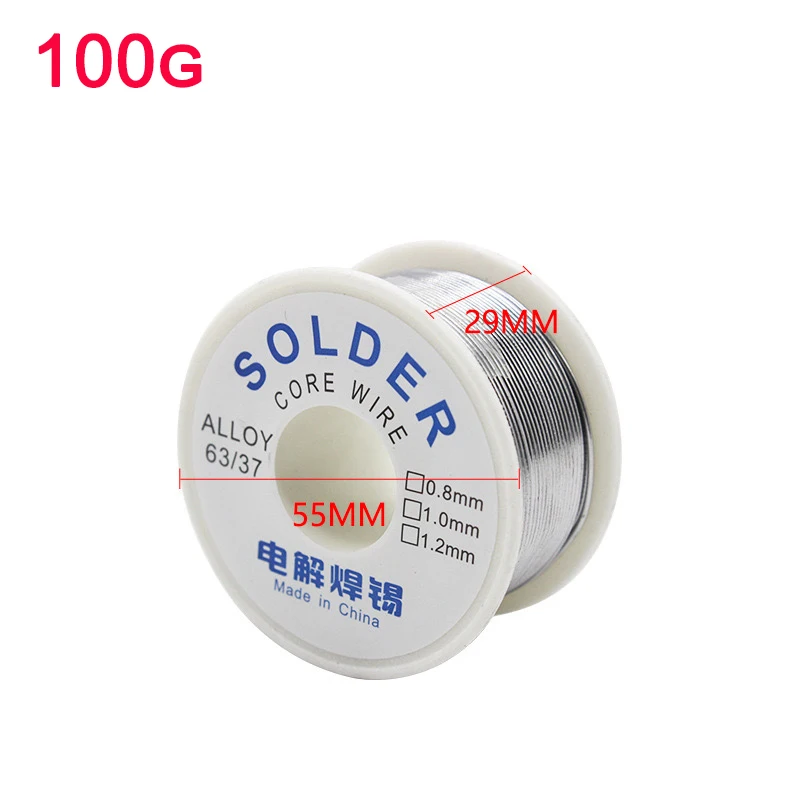 50g-200g Rosin Core Tin Solder Wire 63/37 Solder Wire Dia 0.8MM/1.0MM High Purity Fusible Tin Easy Melt Wire Circuit Repair - Image 6