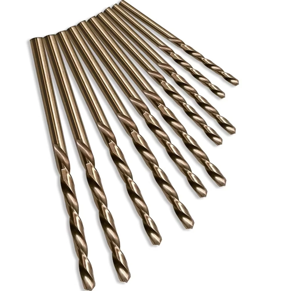 10pcs/set HSS M35 Cobalt Drill Bits 1-3mm for Metal/Stainless Steel - High-Speed Steel Cobalt Coated Drill Bits with Enhanced - Image 2