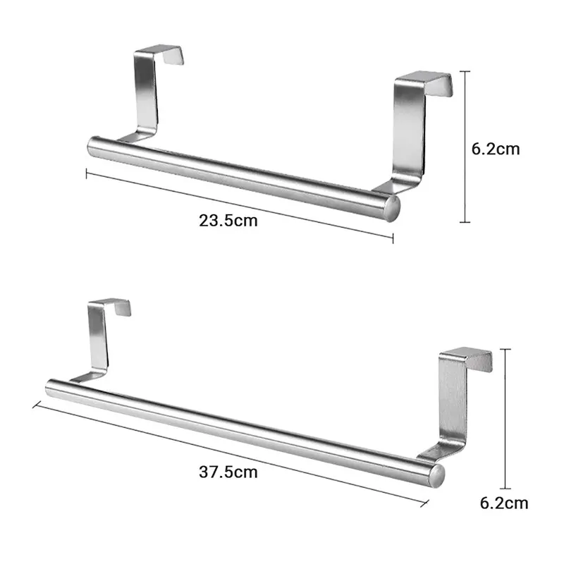 1/2 PCS Stainless Steel Towel Bar Cabinet Door Towel Hanging Bar Stainless Steel Bathroom Kitchen Cabinet Door Towel Wipe Rack - Image 12