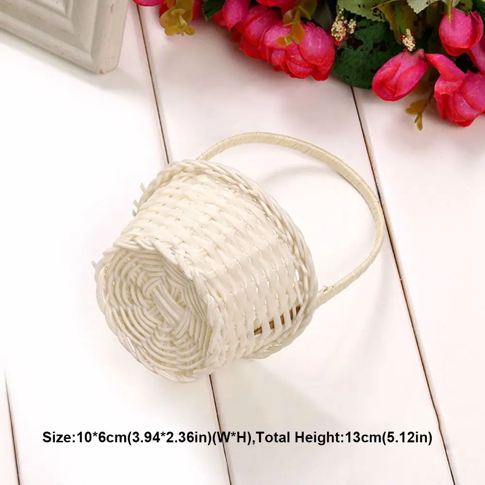 Beautiful Hand Made Flower Storage Basket Hand-Woven 3 Shapes Wicker Flower Basket Shopping Storage Hamper Basket - Image 6