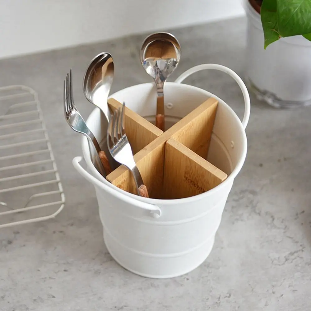 Separate Kitchenware Cooking Tool Storage Shelf Cutlery Organizer Bamboo Tableware Holder Spoon Stand Chopstick Holder - Image 9