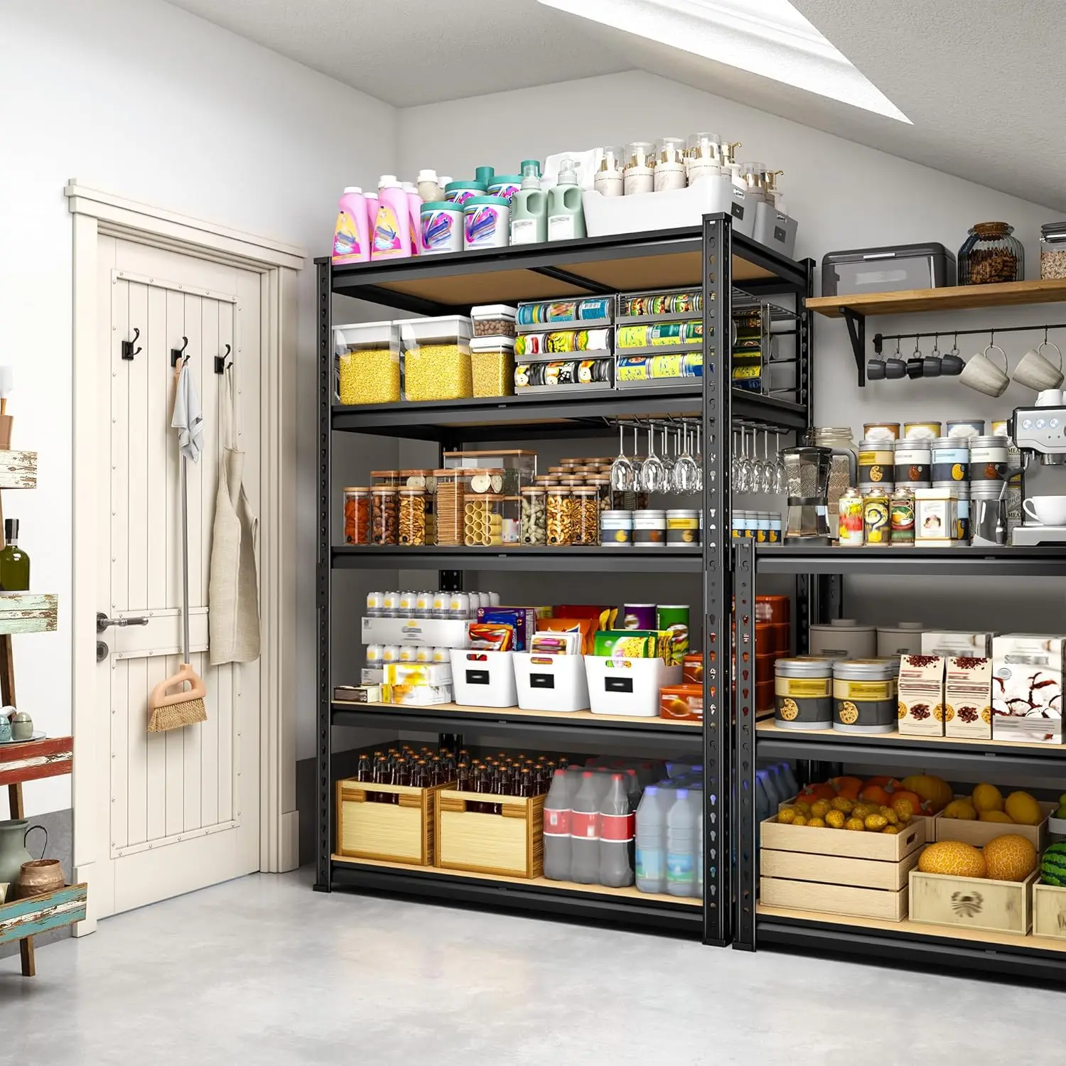 5-Tier Metal Storage Shelves 1980LBS Capacity Adjustable Pantry Shelving Unit for Kitchen And Pantry Organization Customized - Image 14
