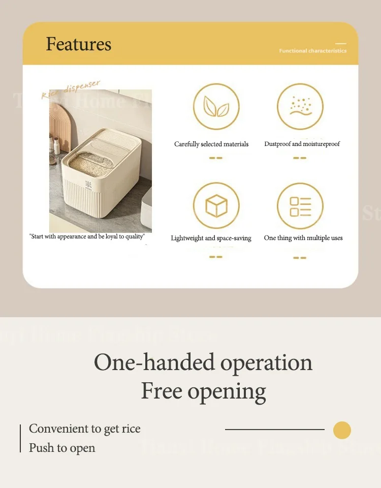 5/10/15KG Rice Storage Box Home with Lid Insect Proof Moisture Proof Rice Box Sealed Jar Kitchen Container Storing Dry Grain - Image 11